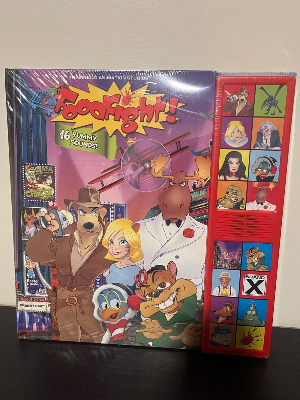2007 Foodfight! Deluxe Storybook “Play a Sound” Soundboard Book Factory Sealed